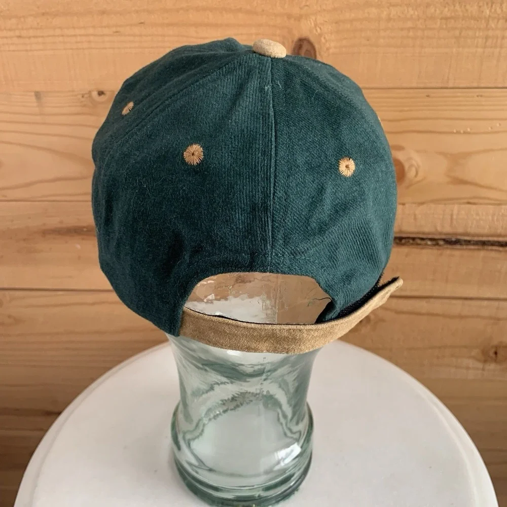 VTG Harlequin‎ Embroidered Canada Hat Eagle Mountains Outdoor Green Adjustable